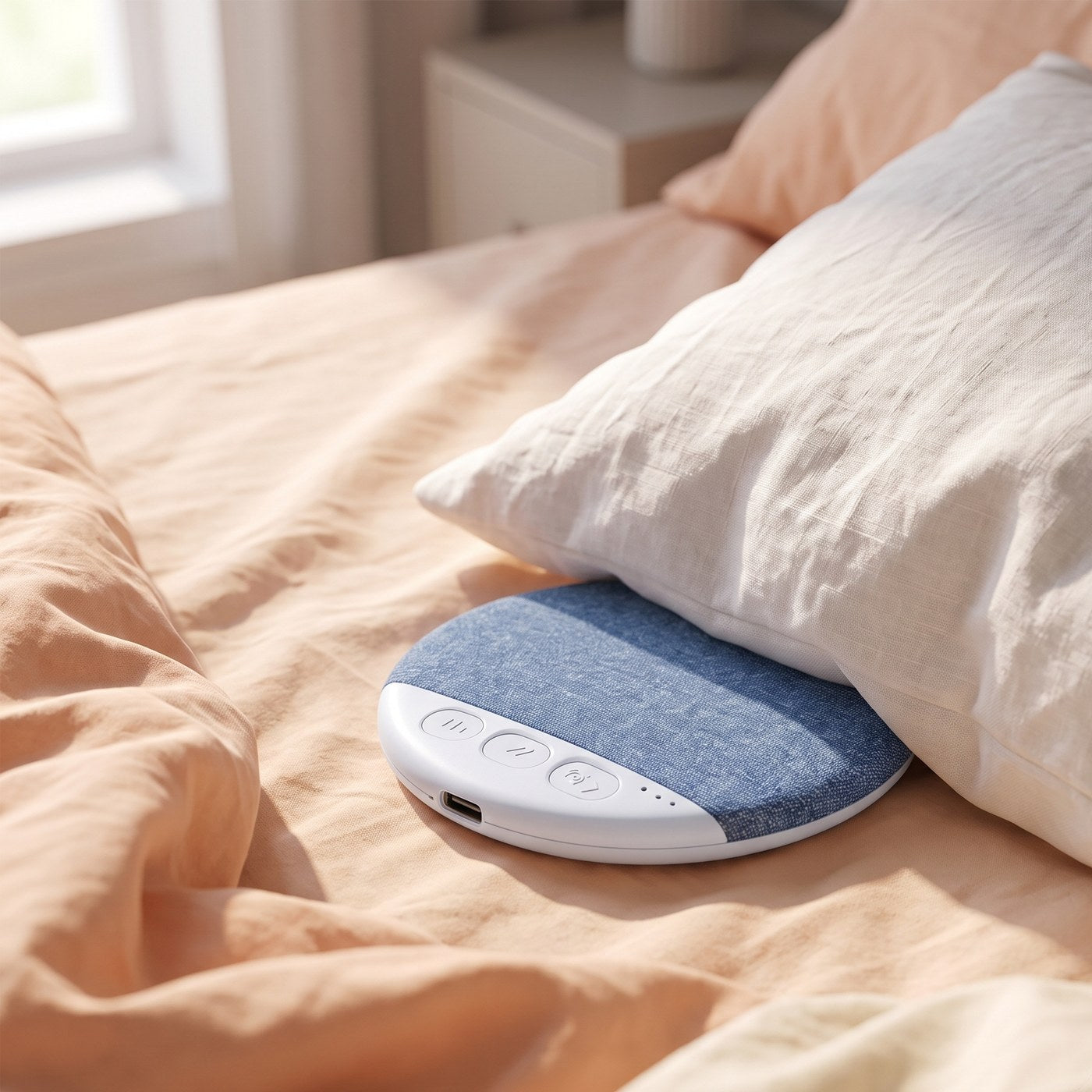 Ozelian Sleep coloris Bleu, glissé sous un oreiller
