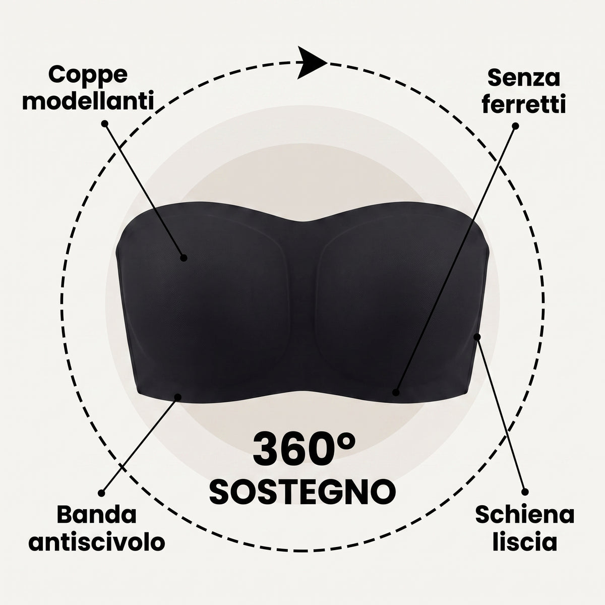Ozelian AirLift — reggiseno invisibile senza spalline